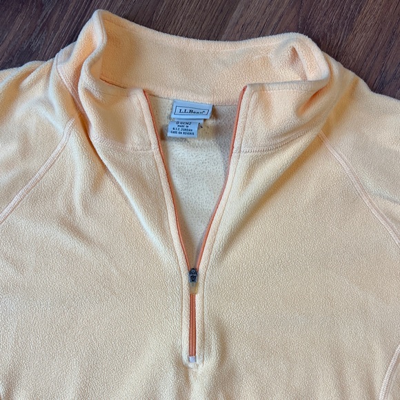 XXL - L.L. Bean Gorgeous Light Peach Fleece Quarter Zip Jacket 🍑 - Picture 7 of 9